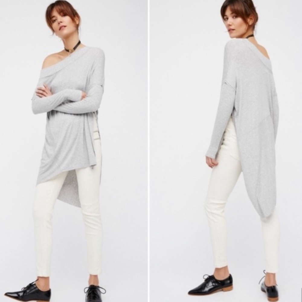 We The Free gray asymmetrical tunic like new